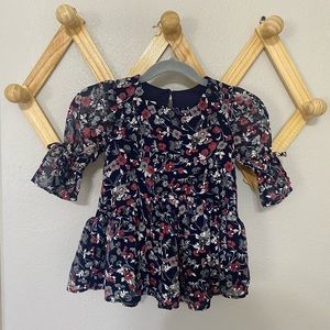 2T girl floral flowy top